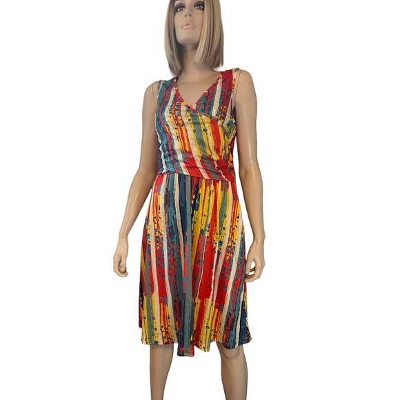 OUGES V-Neck Dress Sleeveless Maternity Nursing Gown Breastfeeding Postpartum - Picture 5 of 16